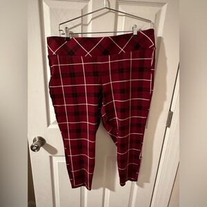 Torrid Plaid Wide Band cropped pull on Pant - Size 2R